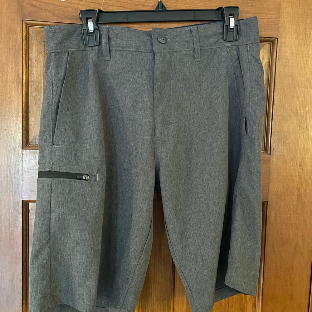 Burnside Men’s Charcoal Flat Front Shorts, Size‎ 32